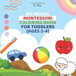 Bilingual Montessori Coloring Book for Toddlers