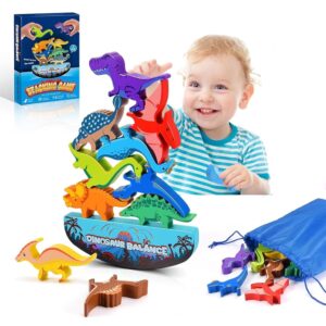 Drewniana gra Montessori dinozaur 2-6 lat