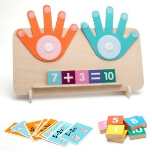 Drewniana zabawka Montessori do nauki liczb