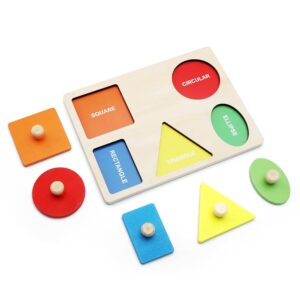 Drewniane puzzle Montessori dla niemowląt