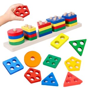 Drewniany zestaw do układania Montessori