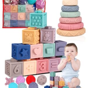 Miękka kula sensoryczna i pierścienie Montessori