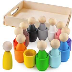 Ulanik Montessori Lalki Peg Sorter 12 gnomów