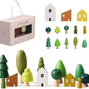 Zestaw 13 drewnianych zabawek Montessori